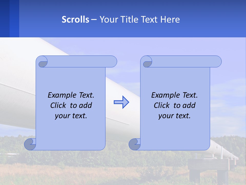 A Large White Pipe In The Middle Of A Field PowerPoint Template