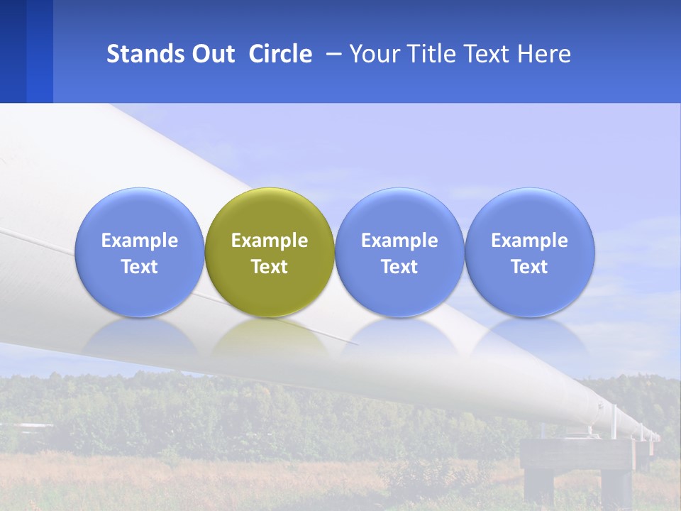 A Large White Pipe In The Middle Of A Field PowerPoint Template