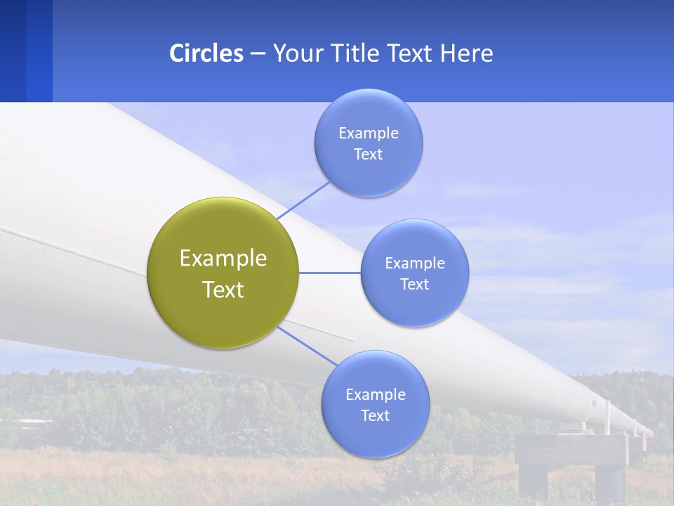 A Large White Pipe In The Middle Of A Field PowerPoint Template
