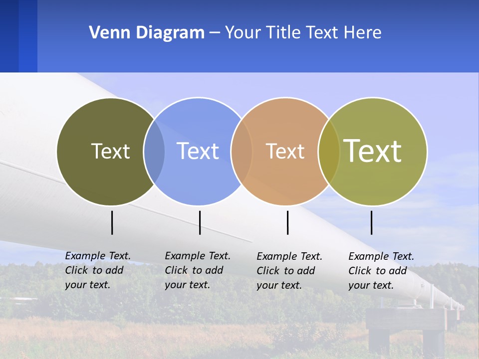 A Large White Pipe In The Middle Of A Field PowerPoint Template