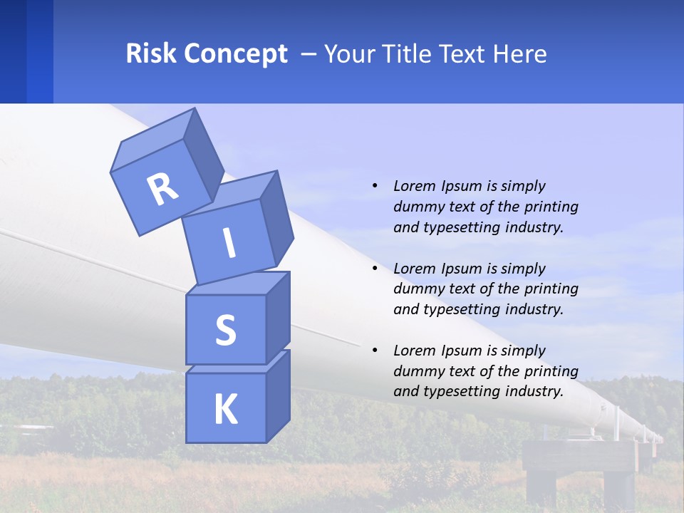 A Large White Pipe In The Middle Of A Field PowerPoint Template