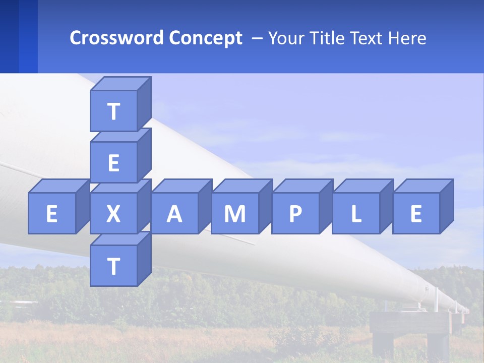 A Large White Pipe In The Middle Of A Field PowerPoint Template