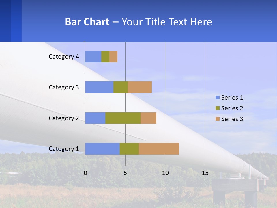 A Large White Pipe In The Middle Of A Field PowerPoint Template