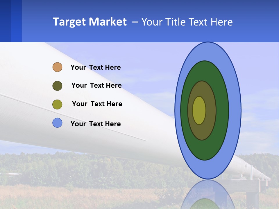 A Large White Pipe In The Middle Of A Field PowerPoint Template