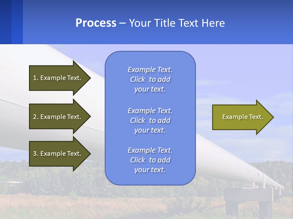 A Large White Pipe In The Middle Of A Field PowerPoint Template