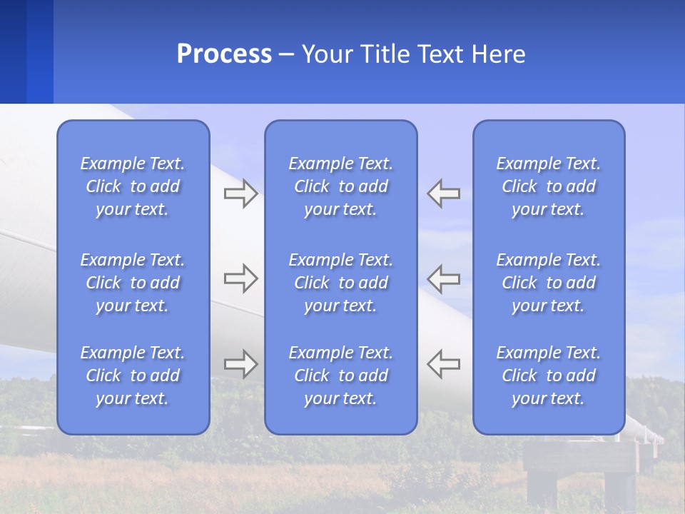 A Large White Pipe In The Middle Of A Field PowerPoint Template