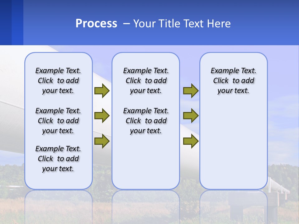 A Large White Pipe In The Middle Of A Field PowerPoint Template