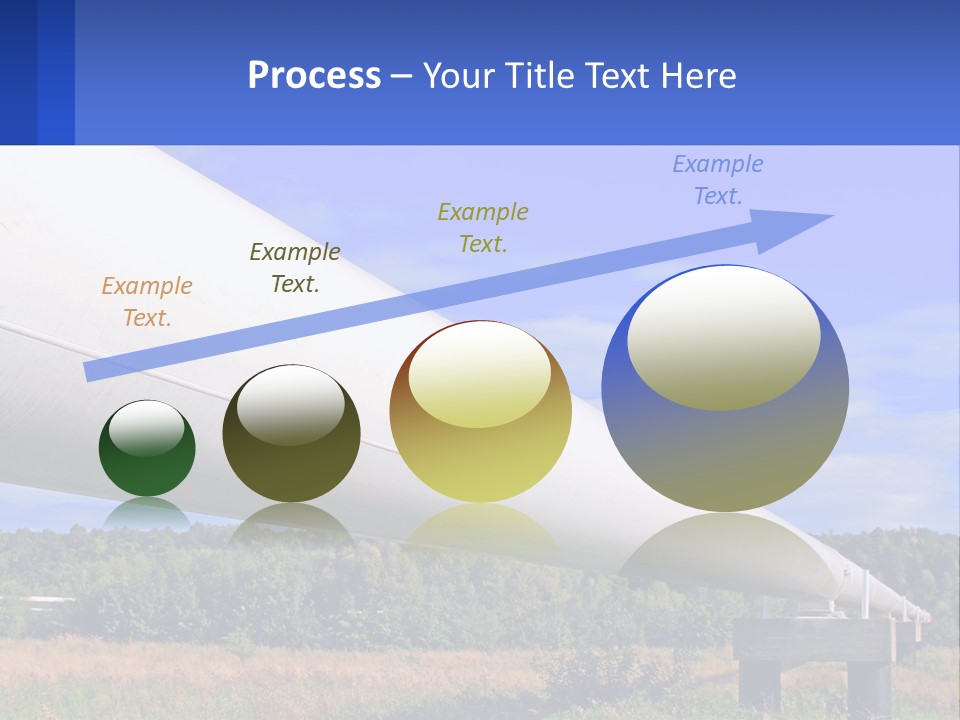 A Large White Pipe In The Middle Of A Field PowerPoint Template