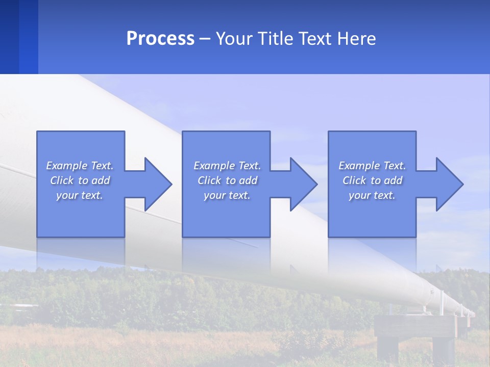 A Large White Pipe In The Middle Of A Field PowerPoint Template