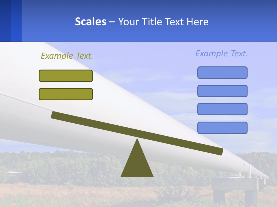 A Large White Pipe In The Middle Of A Field PowerPoint Template