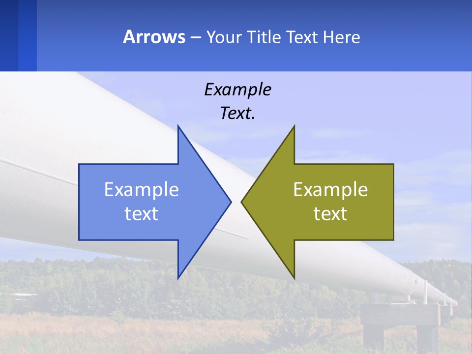 A Large White Pipe In The Middle Of A Field PowerPoint Template