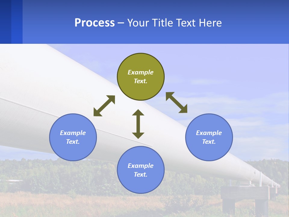 A Large White Pipe In The Middle Of A Field PowerPoint Template