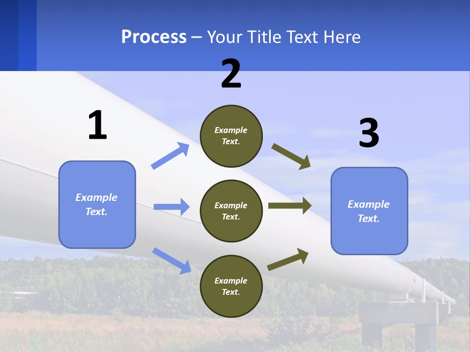 A Large White Pipe In The Middle Of A Field PowerPoint Template
