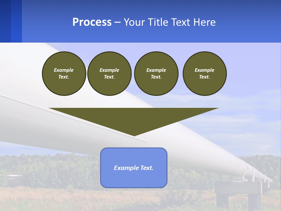 A Large White Pipe In The Middle Of A Field PowerPoint Template