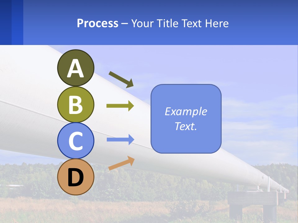 A Large White Pipe In The Middle Of A Field PowerPoint Template
