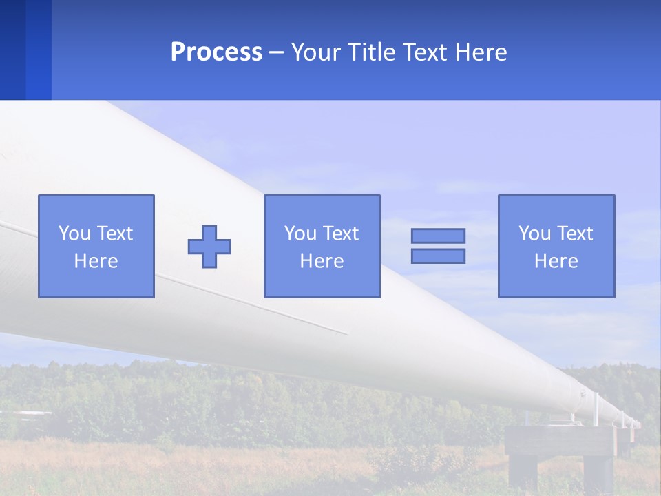 A Large White Pipe In The Middle Of A Field PowerPoint Template