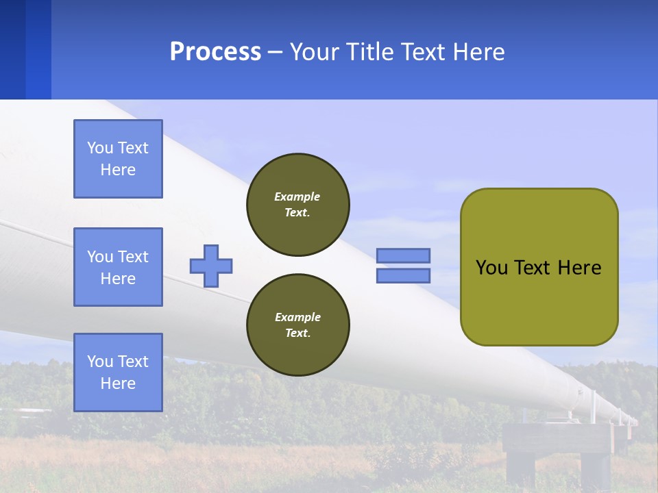 A Large White Pipe In The Middle Of A Field PowerPoint Template