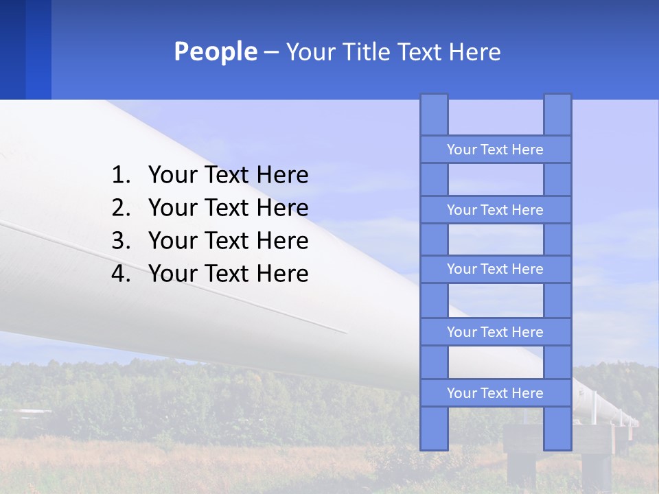 A Large White Pipe In The Middle Of A Field PowerPoint Template