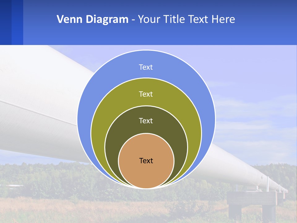 A Large White Pipe In The Middle Of A Field PowerPoint Template