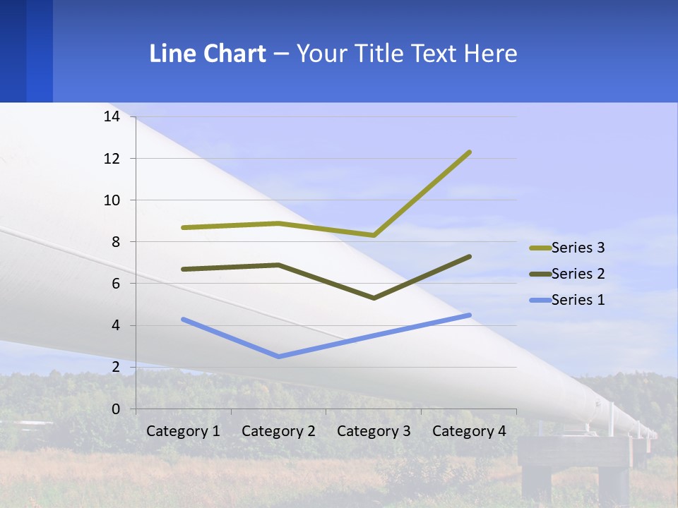 A Large White Pipe In The Middle Of A Field PowerPoint Template