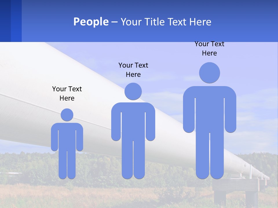A Large White Pipe In The Middle Of A Field PowerPoint Template