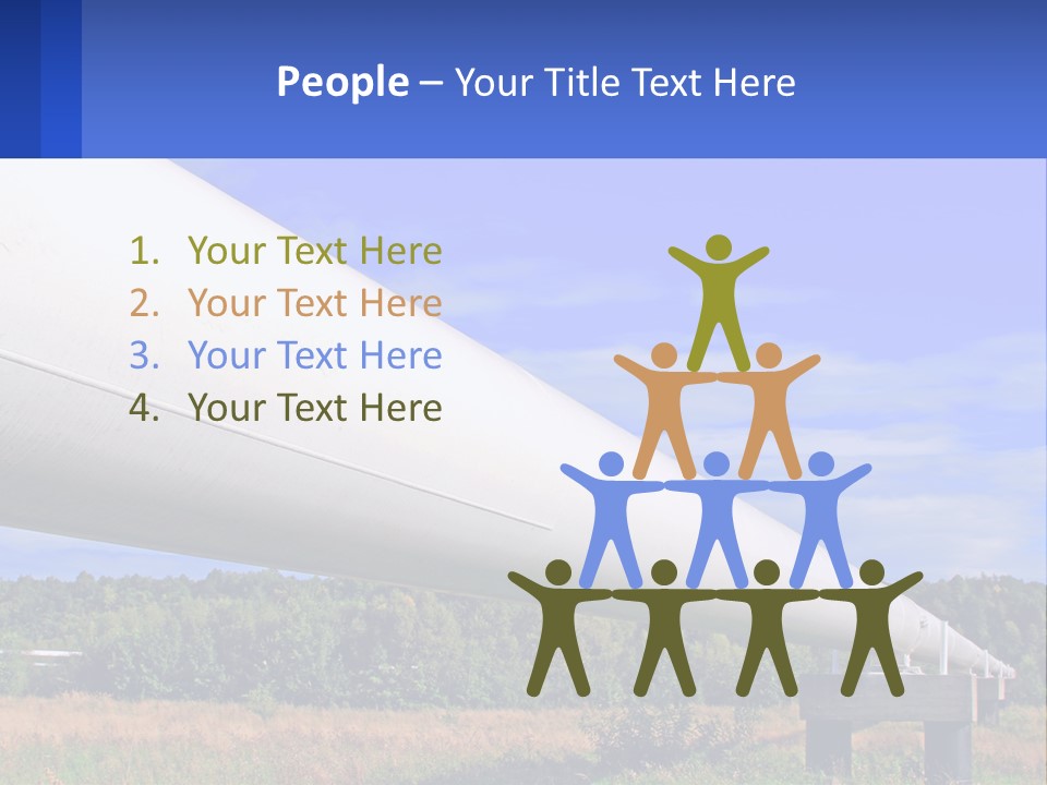 A Large White Pipe In The Middle Of A Field PowerPoint Template