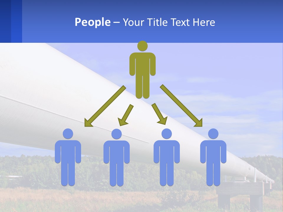 A Large White Pipe In The Middle Of A Field PowerPoint Template