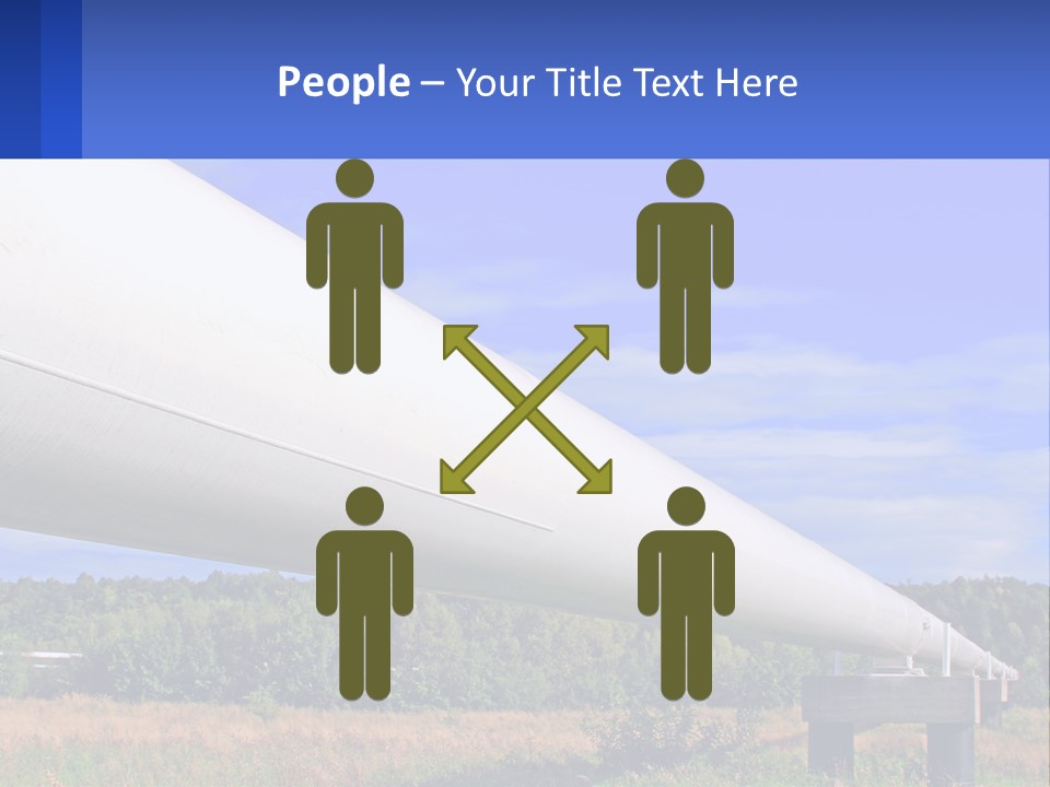 A Large White Pipe In The Middle Of A Field PowerPoint Template