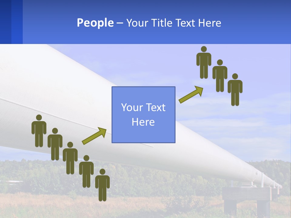 A Large White Pipe In The Middle Of A Field PowerPoint Template