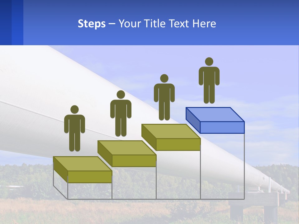 A Large White Pipe In The Middle Of A Field PowerPoint Template