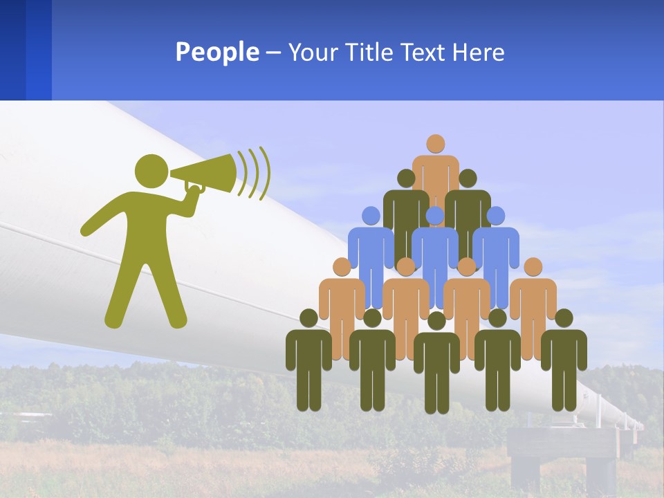 A Large White Pipe In The Middle Of A Field PowerPoint Template