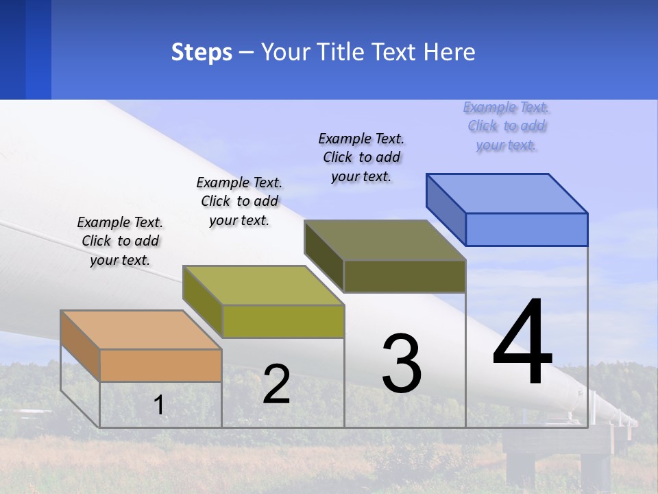 A Large White Pipe In The Middle Of A Field PowerPoint Template