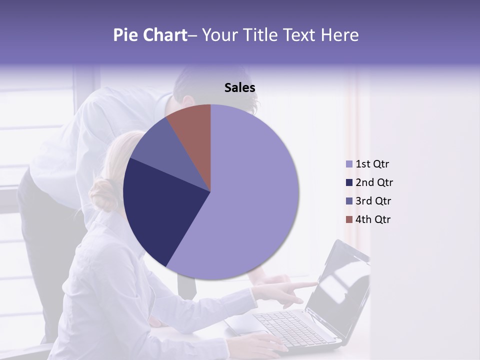 A Man And A Woman Looking At A Laptop PowerPoint Template