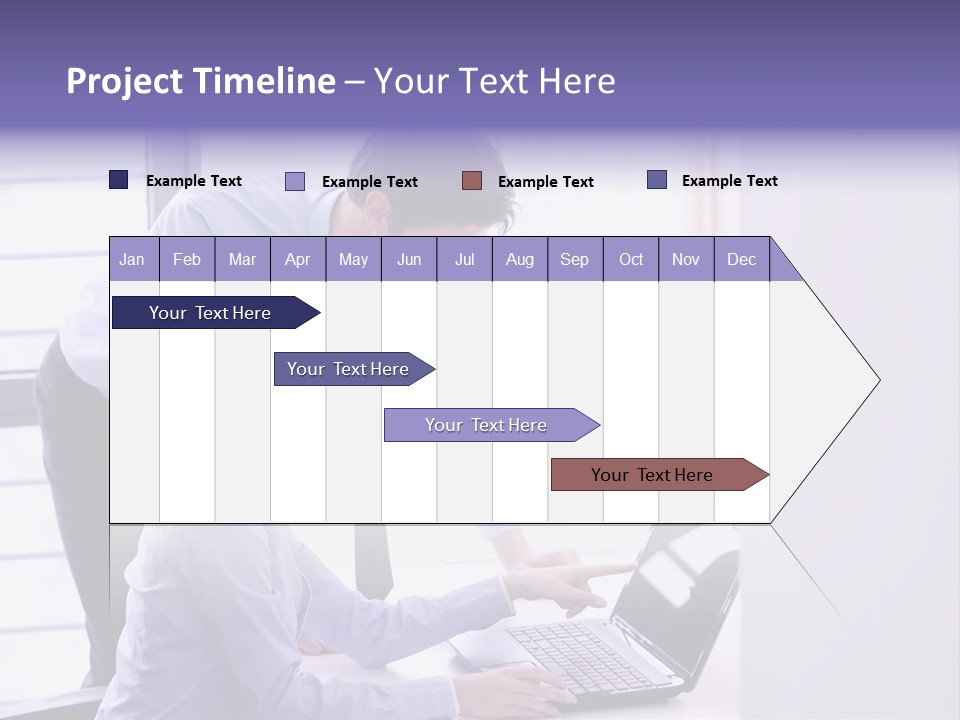 A Man And A Woman Looking At A Laptop PowerPoint Template