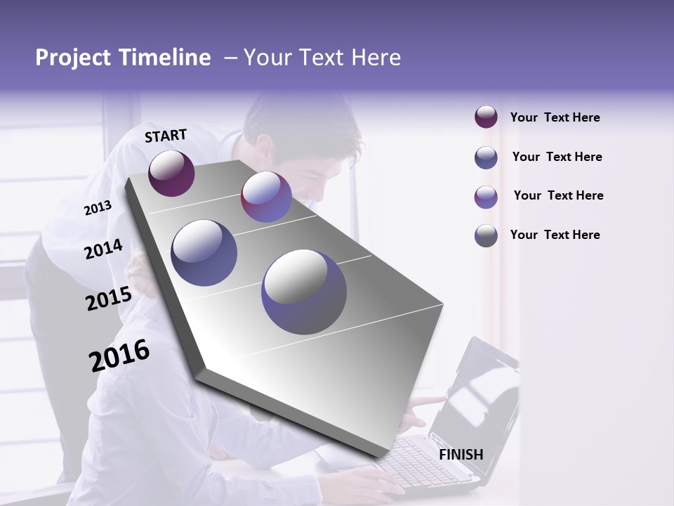 A Man And A Woman Looking At A Laptop PowerPoint Template
