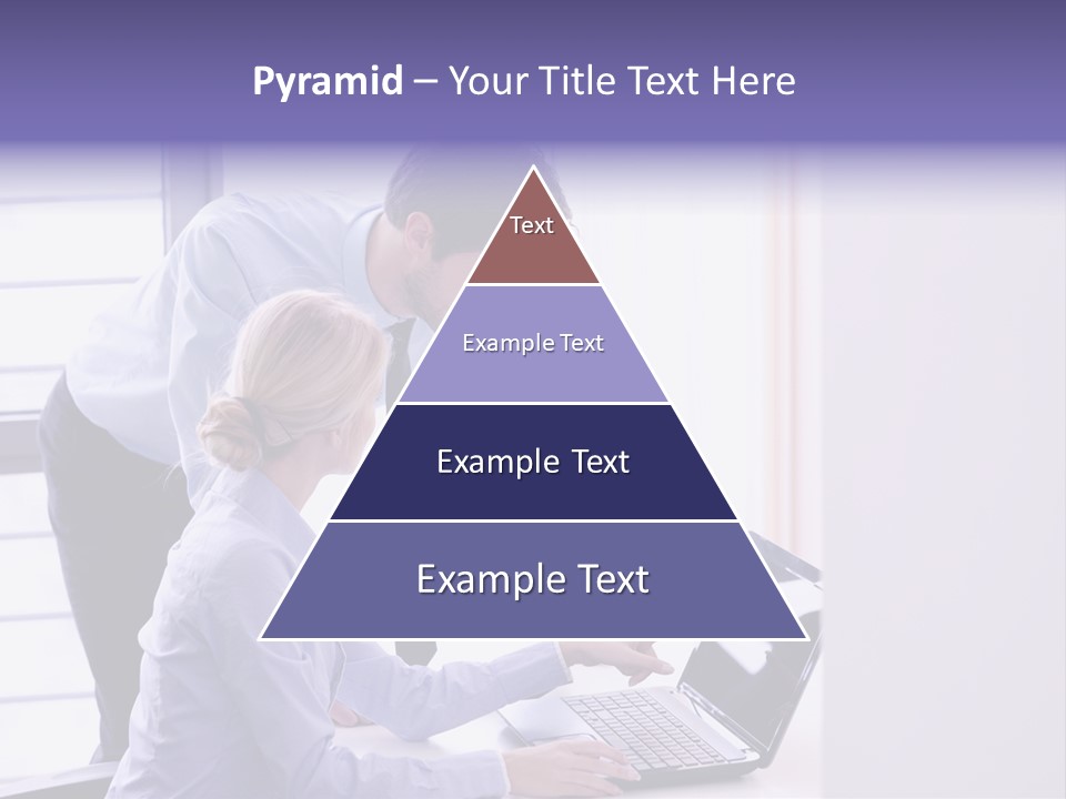 A Man And A Woman Looking At A Laptop PowerPoint Template