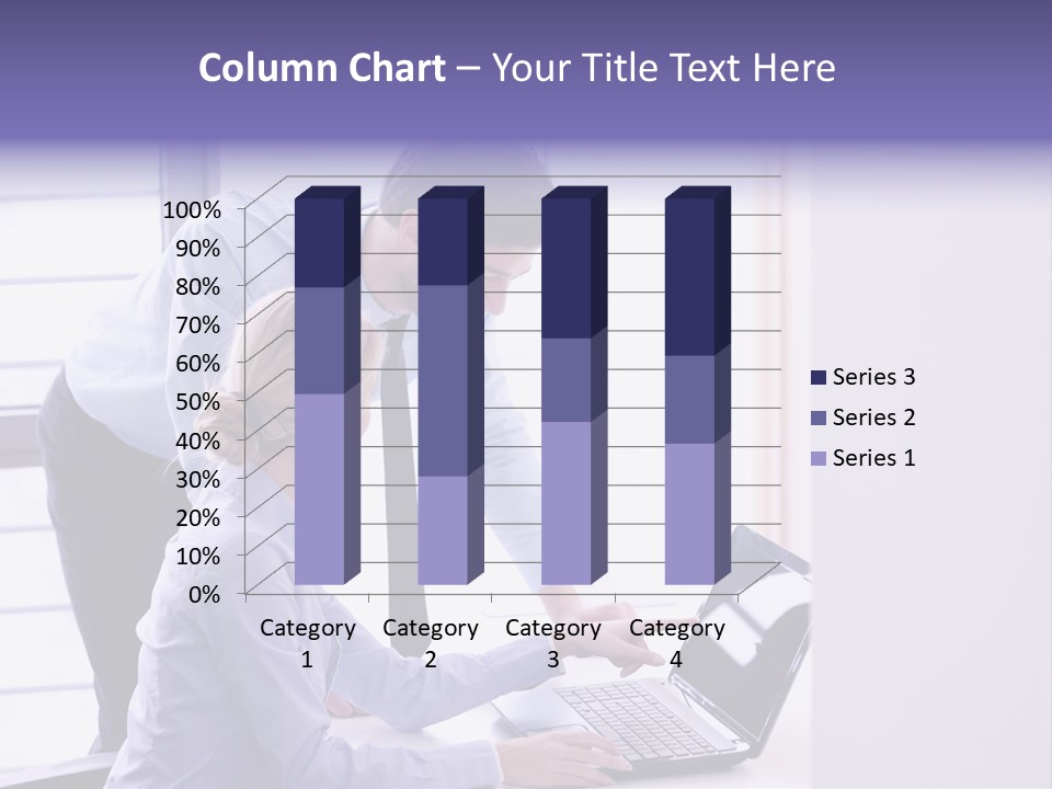 A Man And A Woman Looking At A Laptop PowerPoint Template