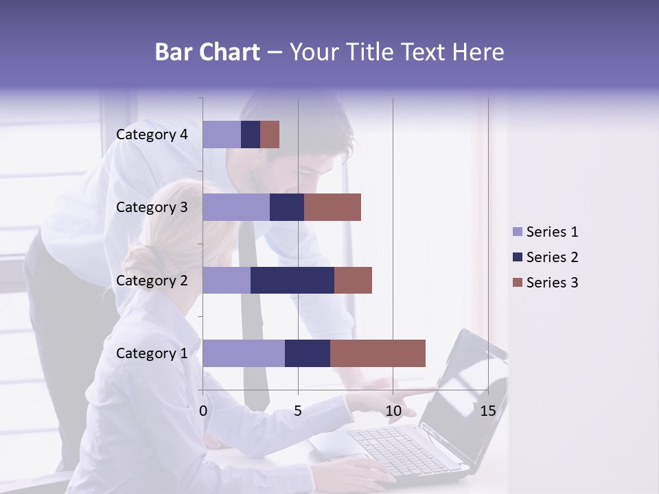 A Man And A Woman Looking At A Laptop PowerPoint Template