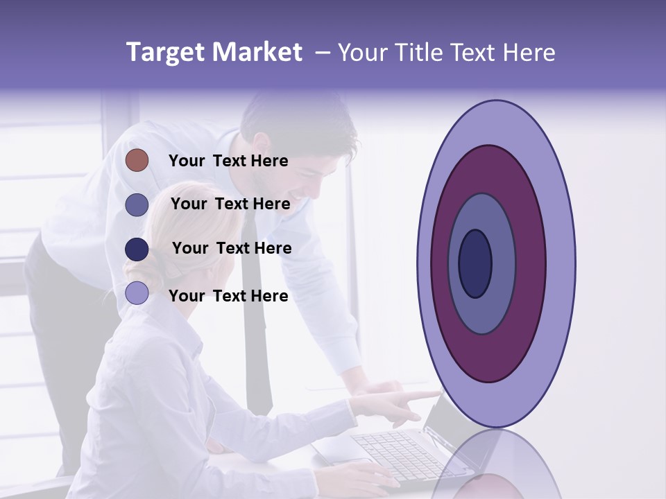A Man And A Woman Looking At A Laptop PowerPoint Template