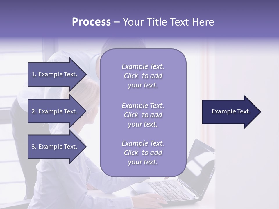 A Man And A Woman Looking At A Laptop PowerPoint Template