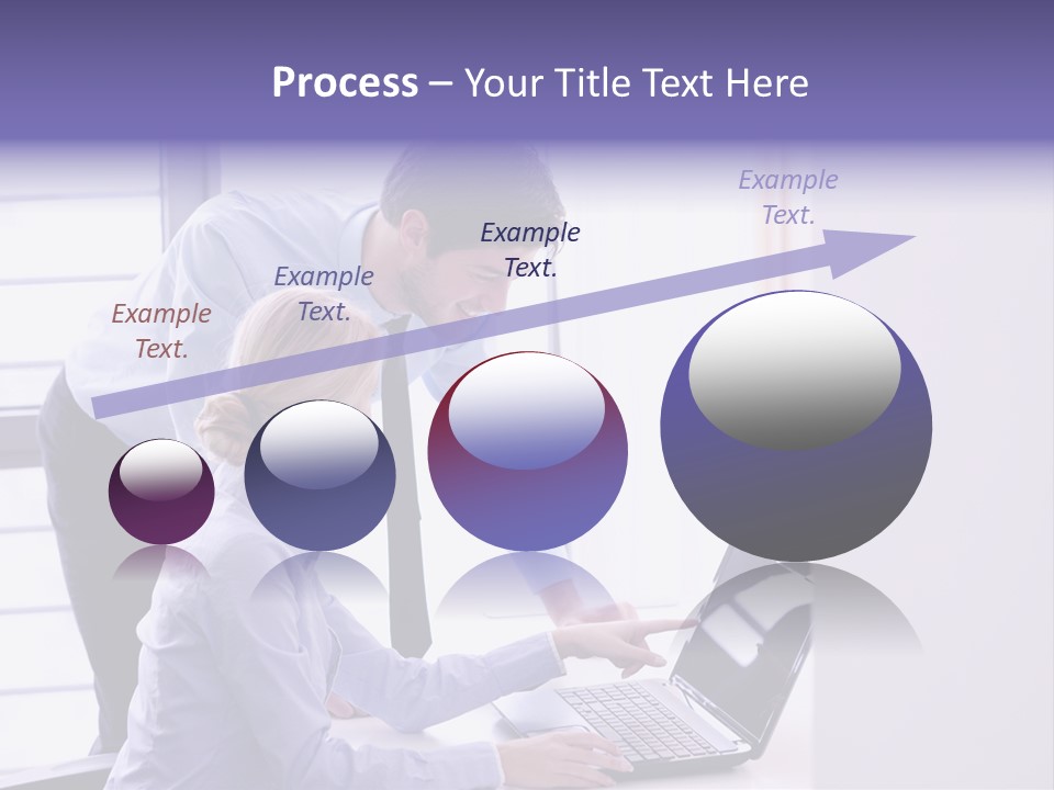 A Man And A Woman Looking At A Laptop PowerPoint Template