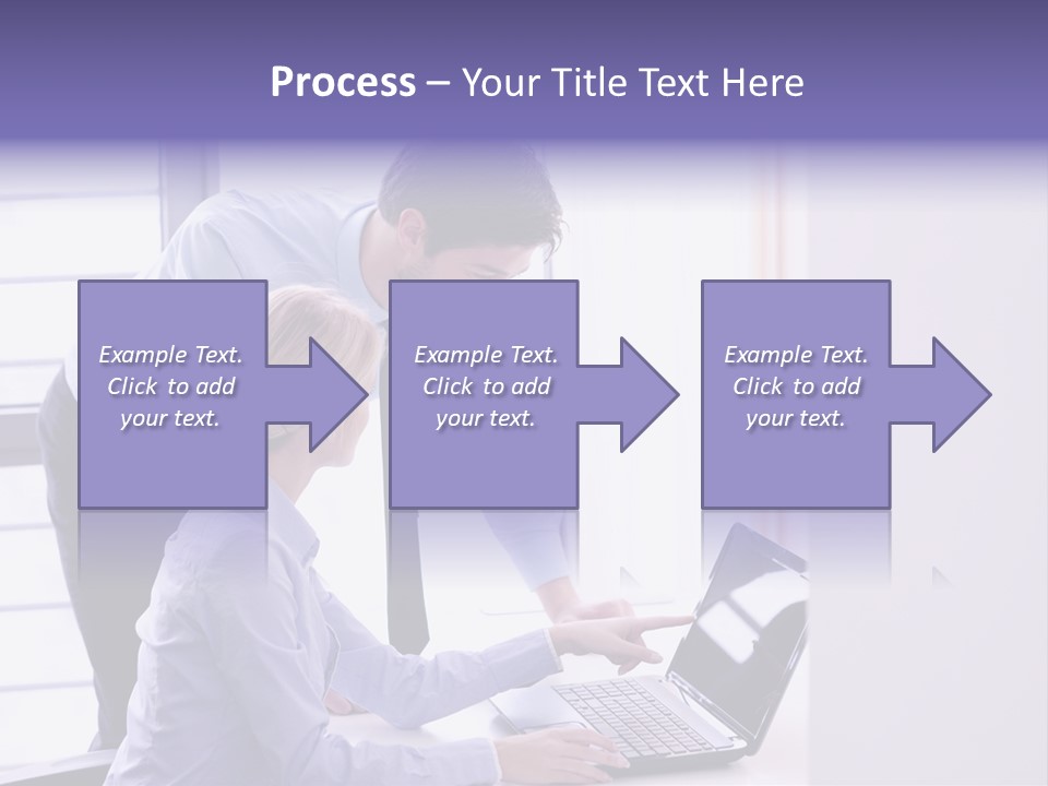 A Man And A Woman Looking At A Laptop PowerPoint Template