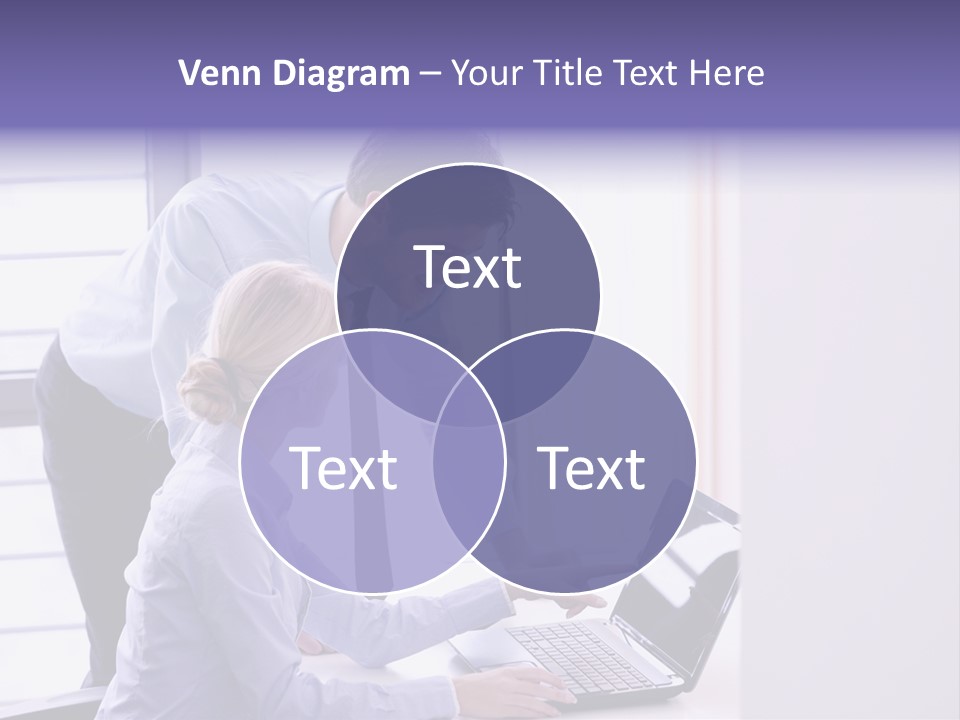 A Man And A Woman Looking At A Laptop PowerPoint Template