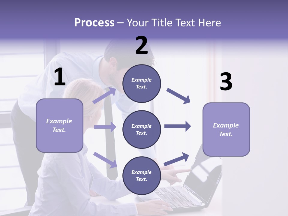 A Man And A Woman Looking At A Laptop PowerPoint Template