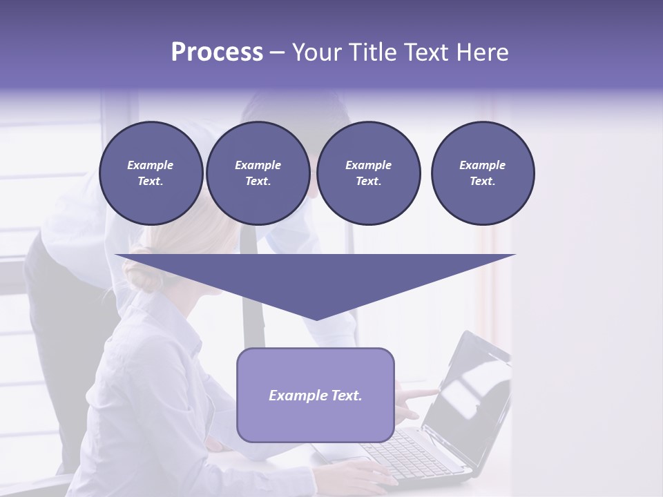 A Man And A Woman Looking At A Laptop PowerPoint Template