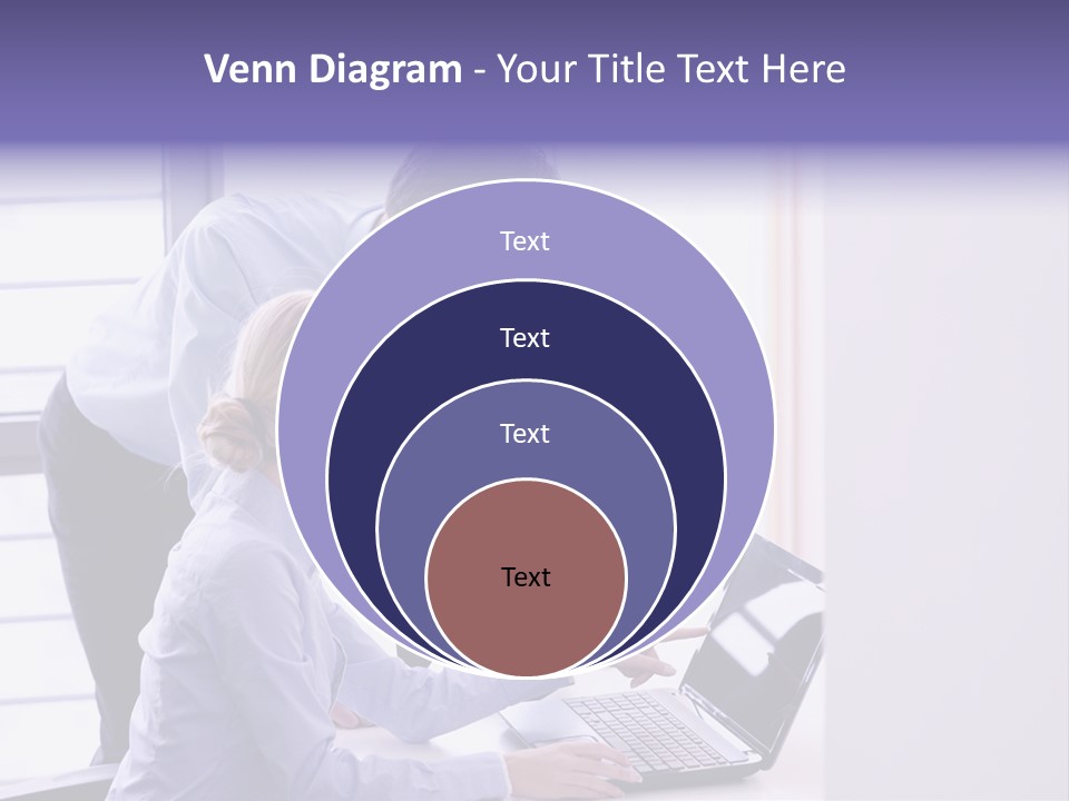 A Man And A Woman Looking At A Laptop PowerPoint Template
