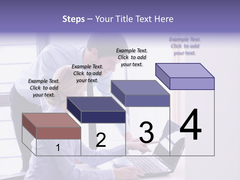 A Man And A Woman Looking At A Laptop PowerPoint Template
