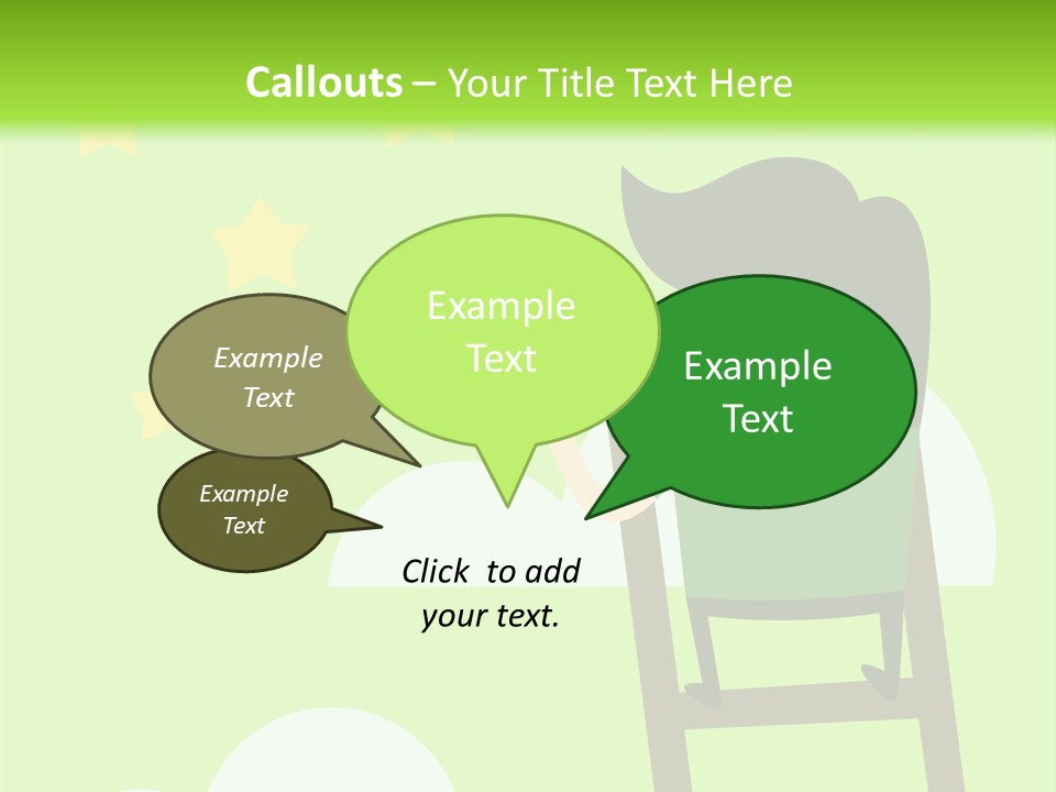 A Man Climbing Up A Ladder To Reach The Stars PowerPoint Template