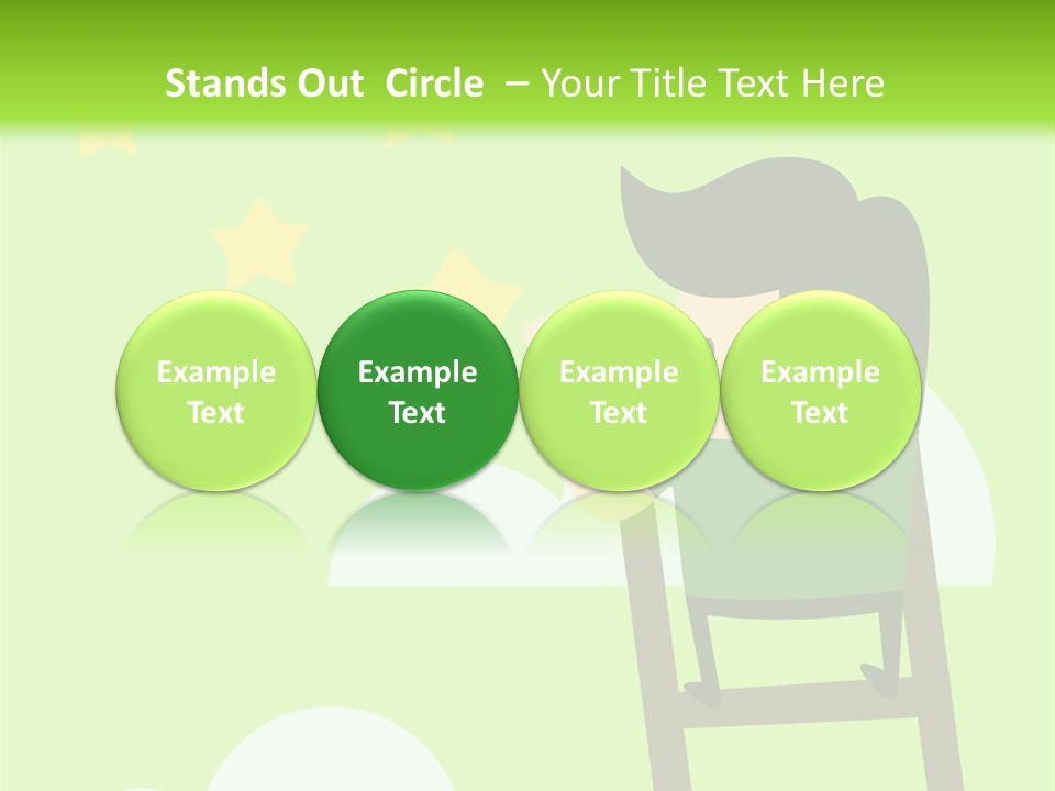 A Man Climbing Up A Ladder To Reach The Stars PowerPoint Template