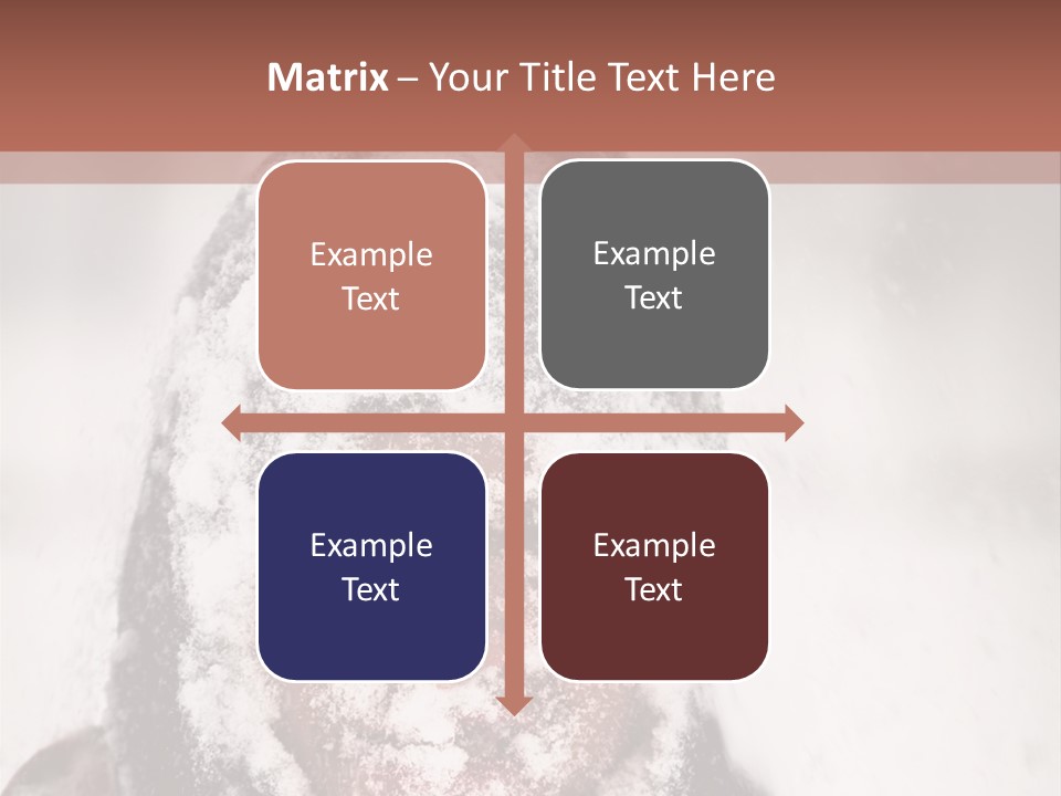 A Person Covered In Snow With A Brown Background PowerPoint Template